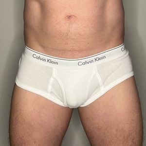Calvin Klein White Cotton Briefs Medium